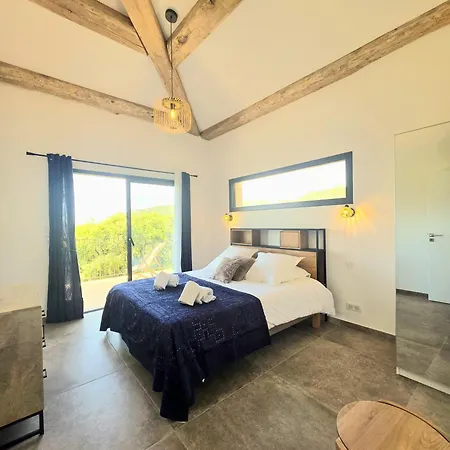 Maison Avec Piscine - Vue - 6 Personnes Monacia-d'Aullene